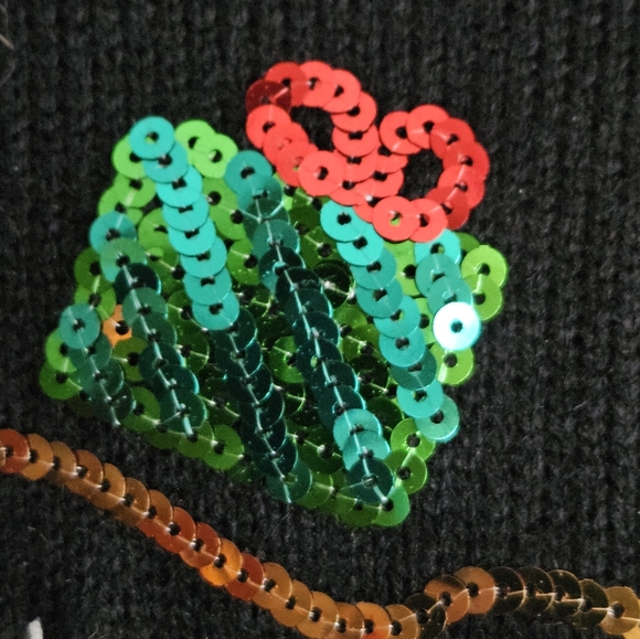 Karen Scott Christmas sweater size 2X lots of sparkling sequins - Picture 6 of 15